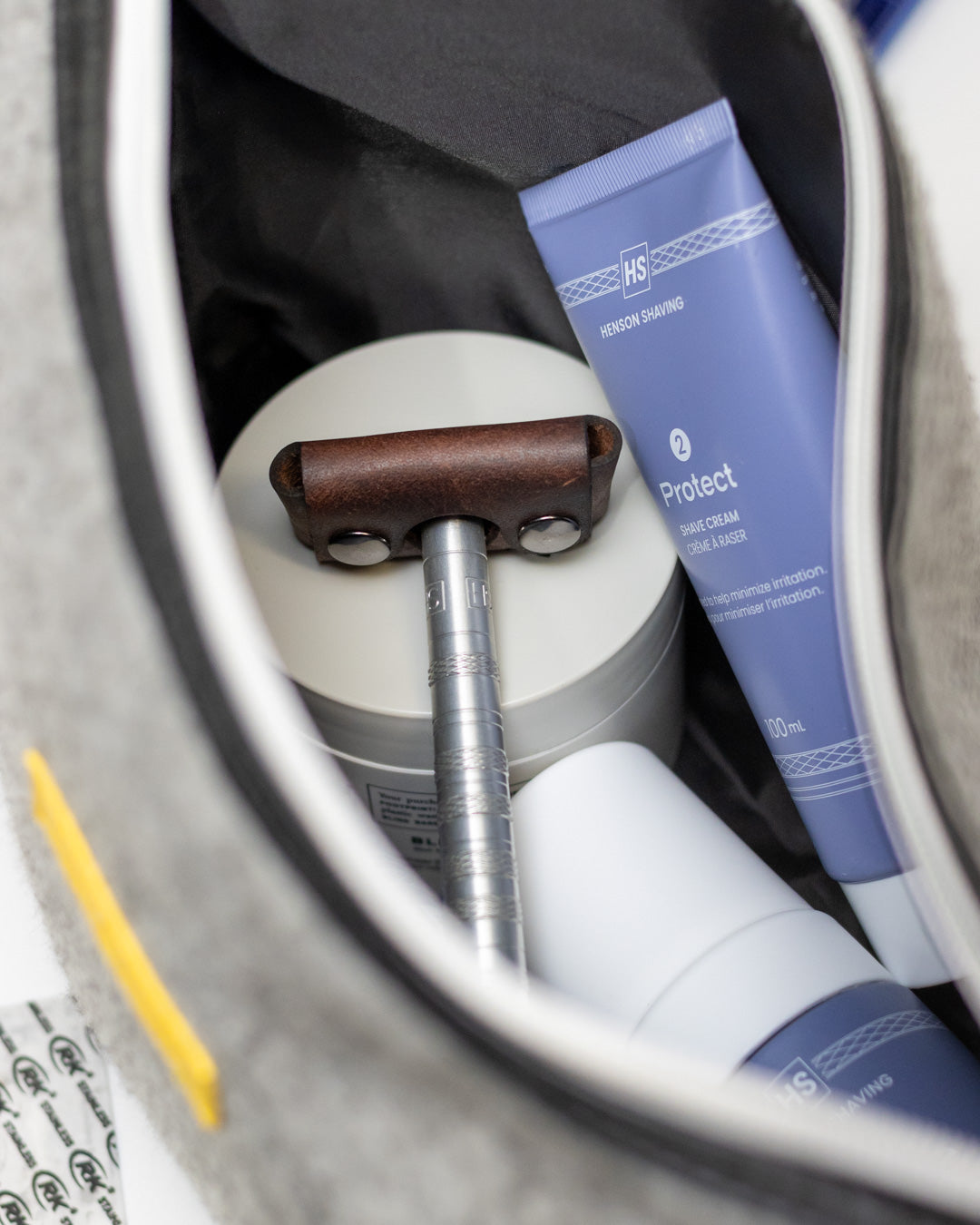 henson-shaving-leder-kopfschutz-rasierhobel-cover-braun image 2