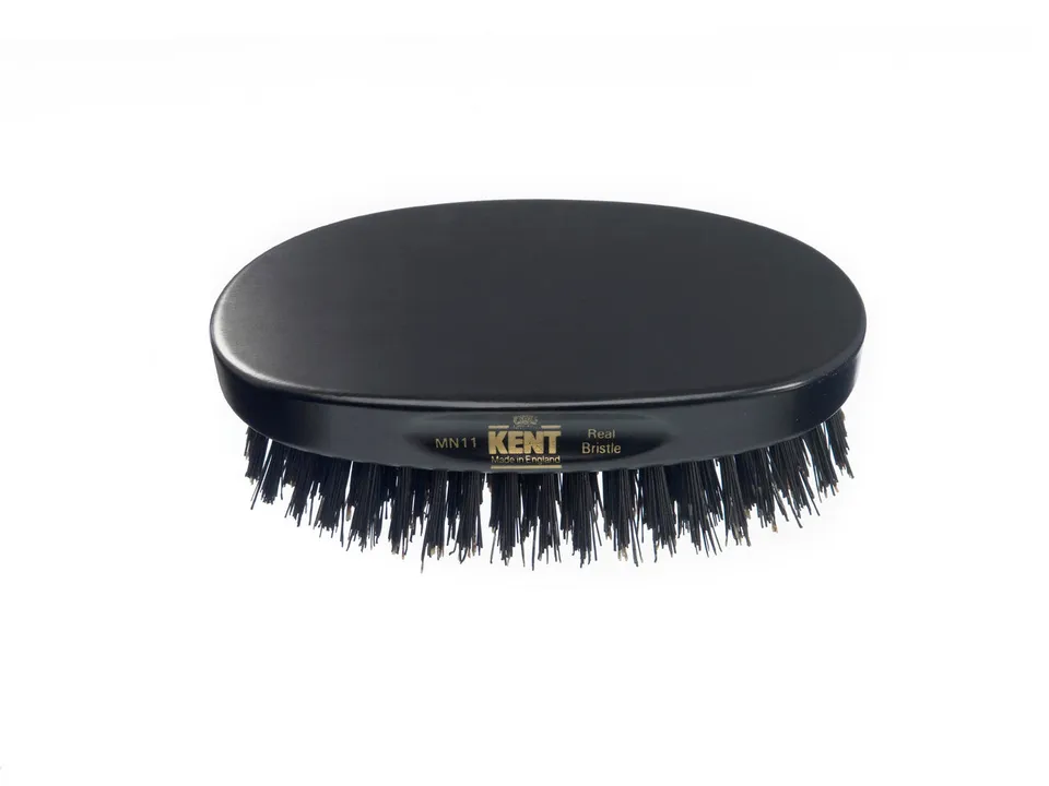 kent-mn11-bart-und-haarb-rste-oval-ebony-mit-reinen-schwarzen-borsten image 1