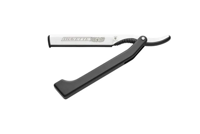 dovo-shavette-rasiermesser-mit-kunststoffgriff-und-silber-eloxiertem-aluminium-k image 1