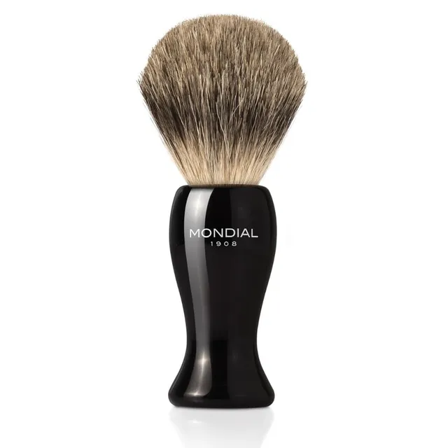 mondial-bolton-rasierpinsel-schwarze-resine-best-badger-gro-er-griff image 1