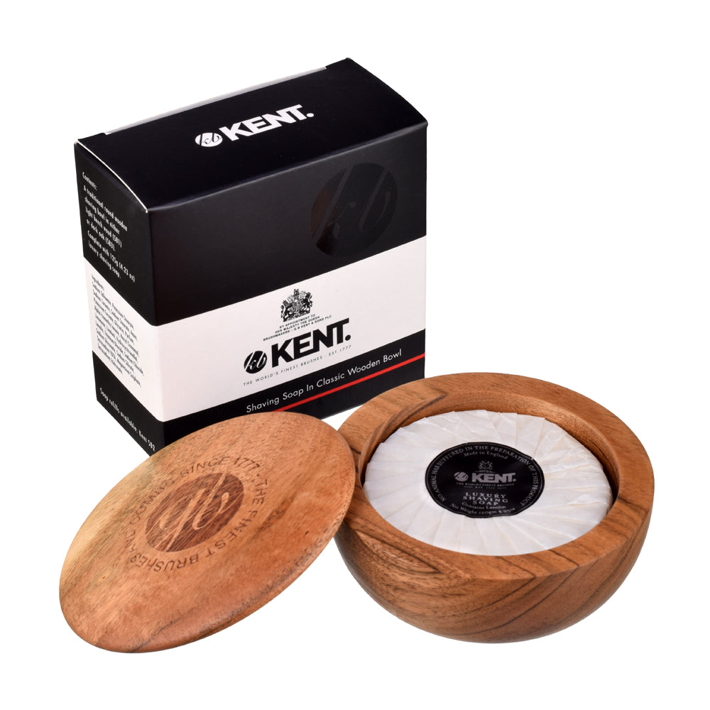 kent-sb6-rasierschale-dark-wood-mit-luxus-rasierseife image 1