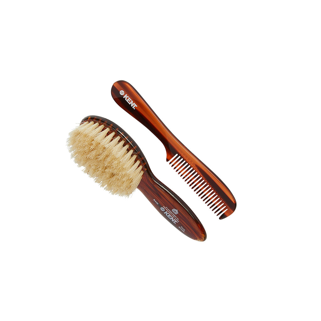 kent-ba30-baby-b-rsten-und-kamm-set-tortoiseshell-mit-weicher-naturborste image 5