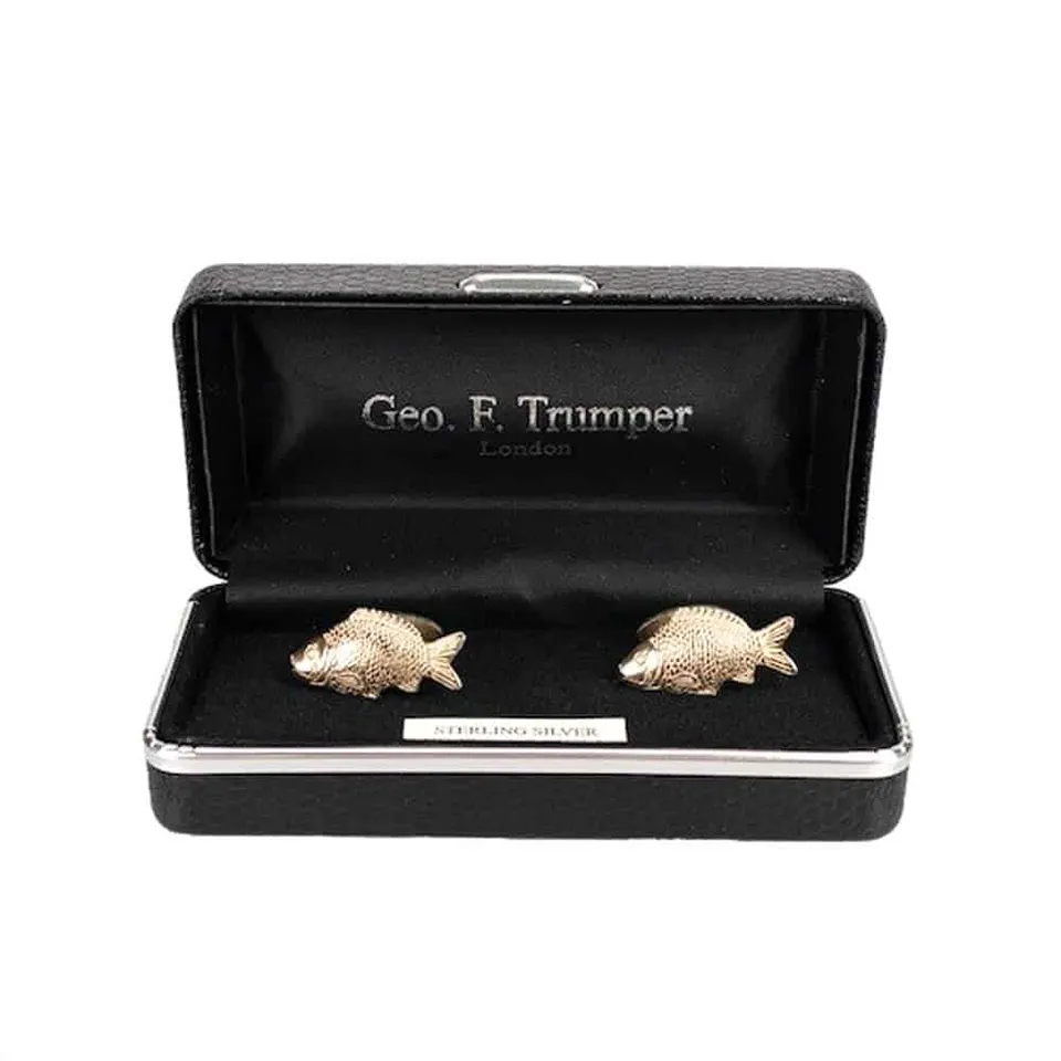 geo-trumper-sterling-silver-fish-cufflinks-manschettenkn-pfe-fisch image 1