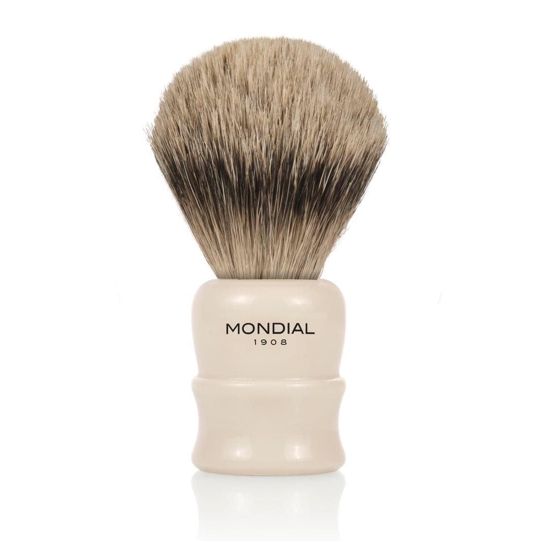 mondial-1908-lancaster-rasierpinsel-elfenbein-harz-super-badger image 1