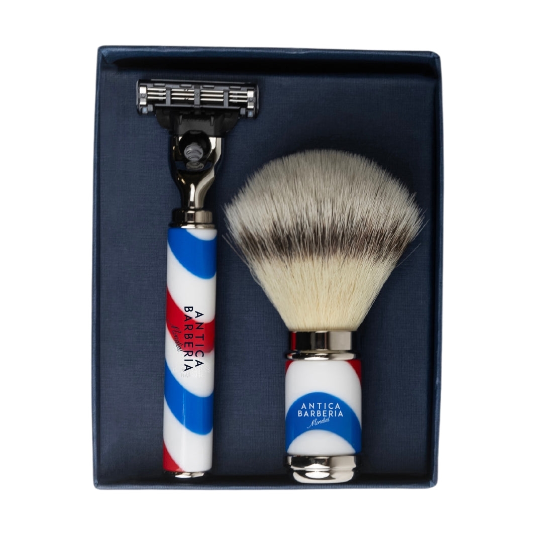 mondial-barbiere-collection-pinsel-klingen-rasierer-set image 3