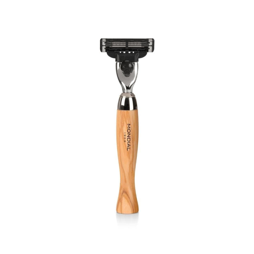 mondial-heritage-rasierset-olive-4-tlg-super-badger-fusion-mach3-st-nder-schale image 4
