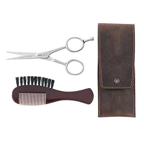 dovo-bartpflege-etui-1028-moustache-set-im-lederetui image 1