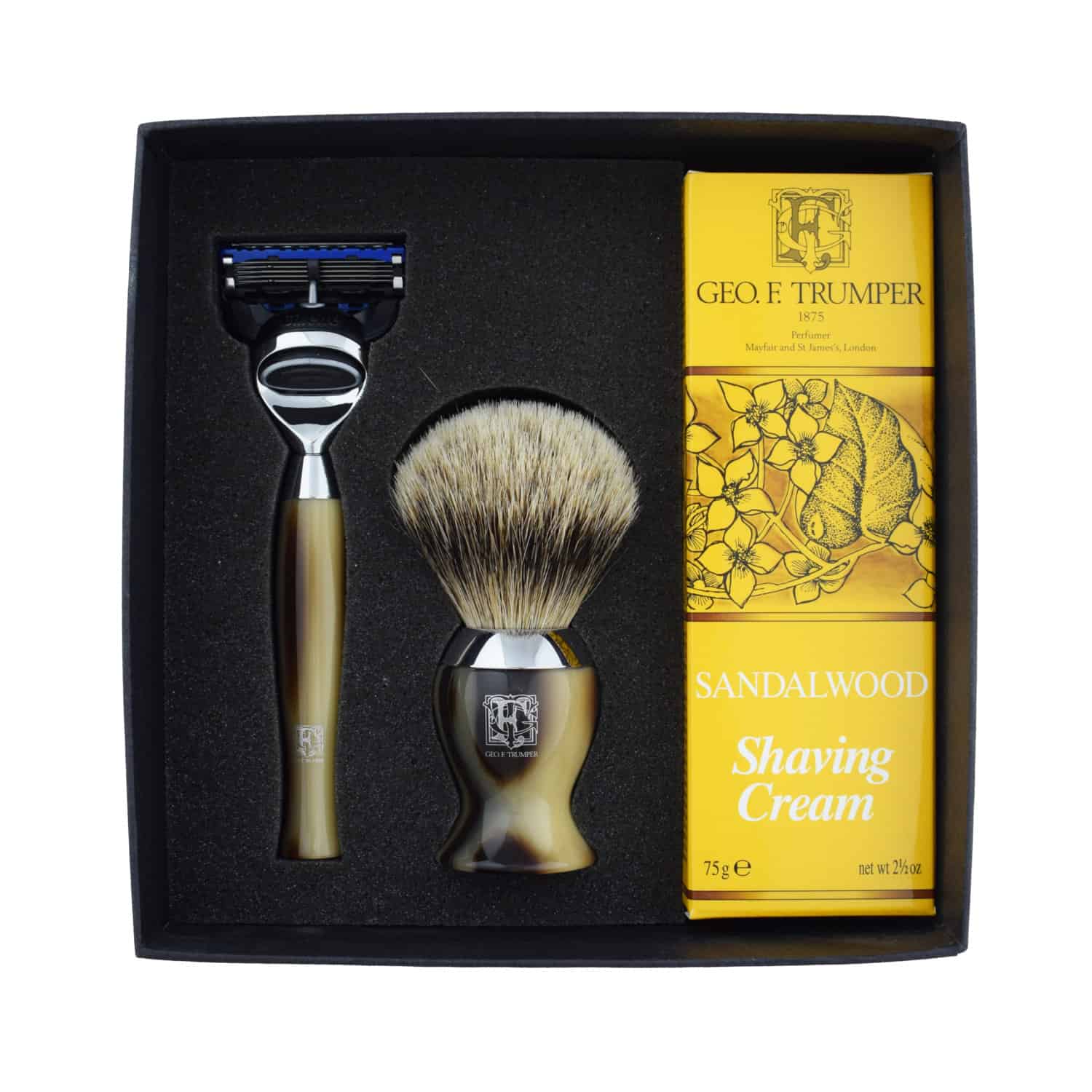 geo-trumper-fusion-shaving-gift-set-rasierer-super-badger-pinsel-creme image 2