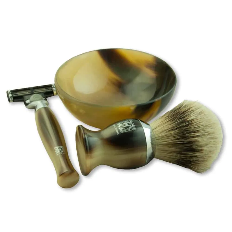 geo-trumper-horn-shaving-set-3-teiliges-rasier-set-mach3-dachshaar image 1