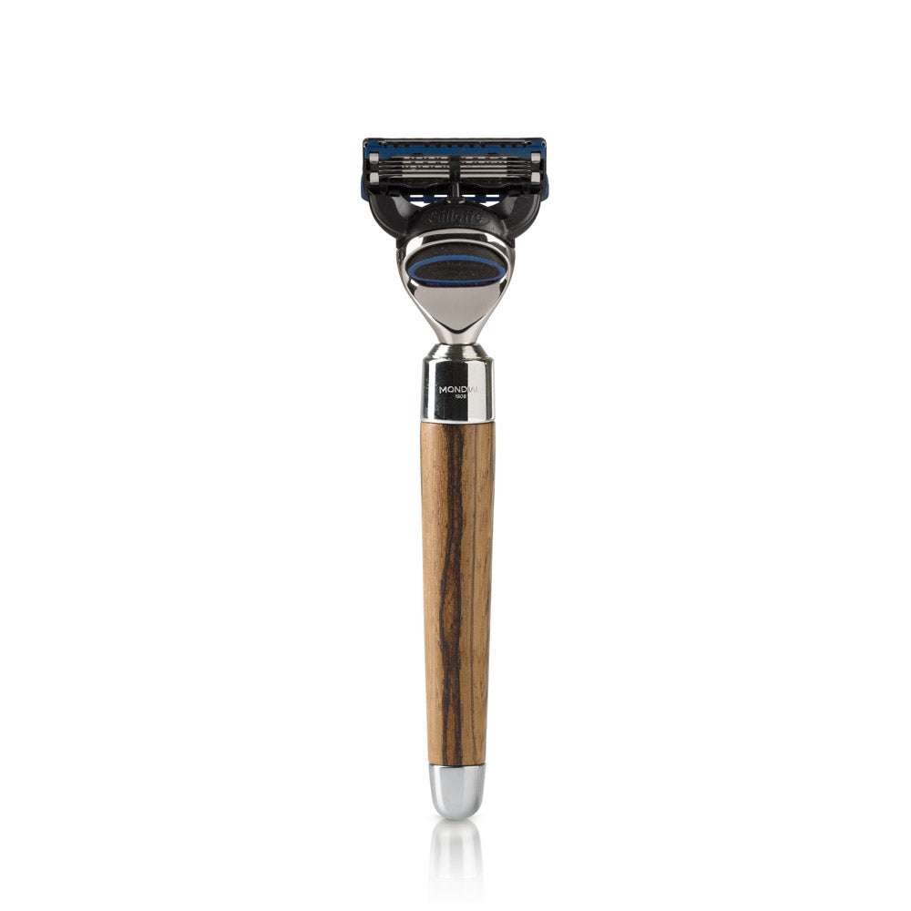 mondial-sphaera-systemrasierer-griff-zebranoholz-f-r-gillette-klingen image 1