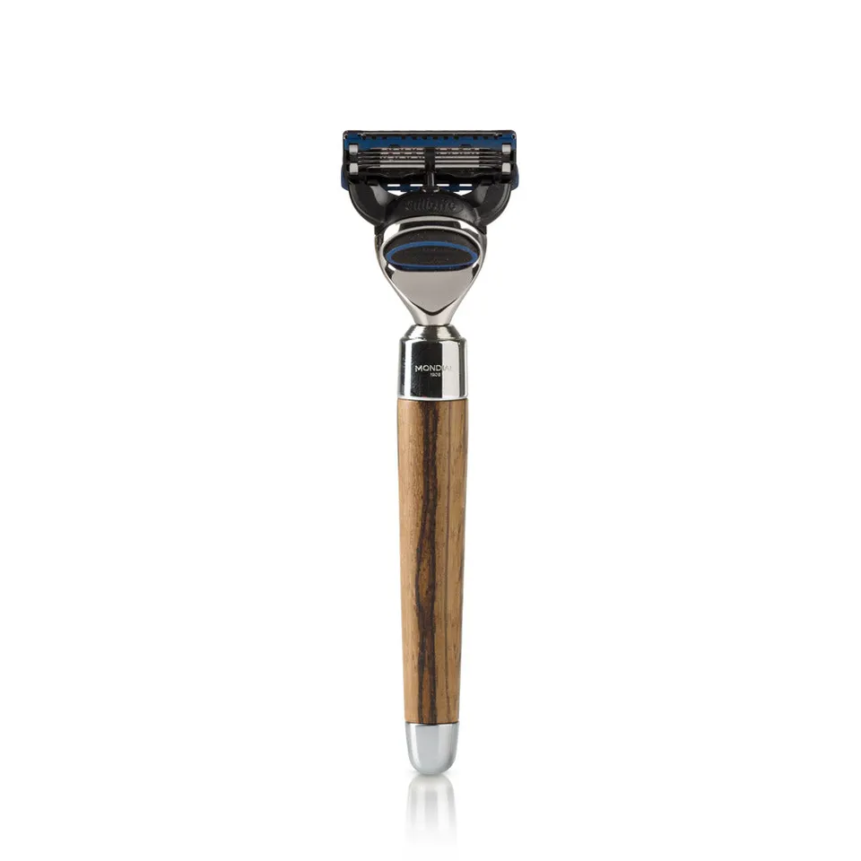 mondial-sphaera-systemrasierer-griff-zebranoholz-f-r-gillette-klingen image 1