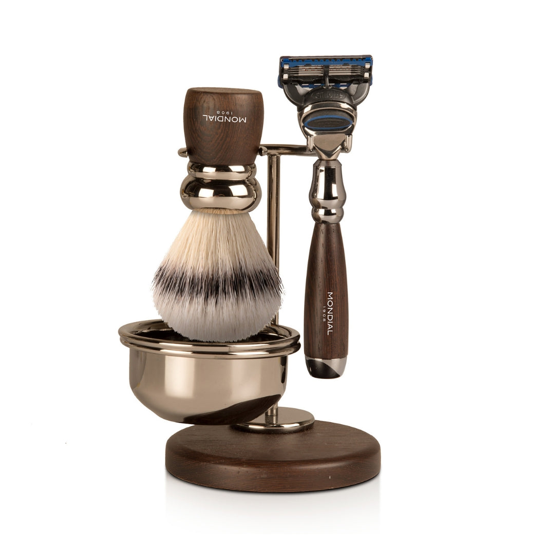 mondial-prestige-rasier-pinselst-nder-weng-holz-mit-schale image 2