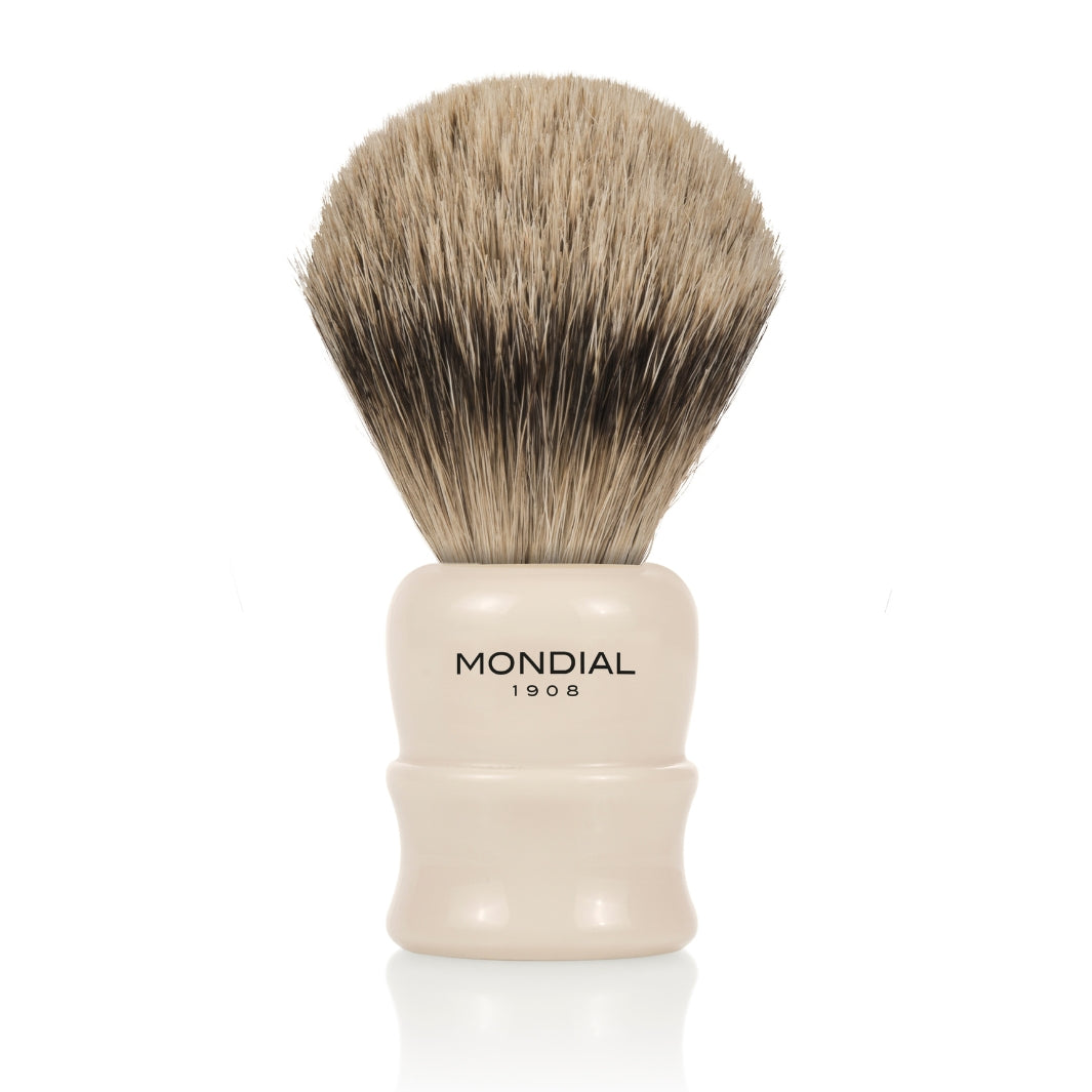 mondial-lancaster-rasierpinsel-elfenbein-resin-silvertip-dachs image 1