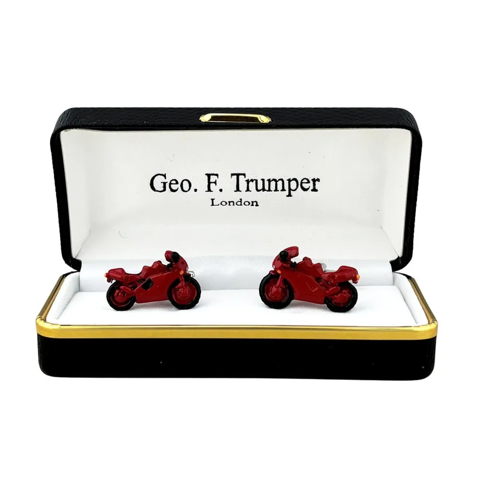 geo-trumper-rote-motorrad-manschettenkn-pfe image 1