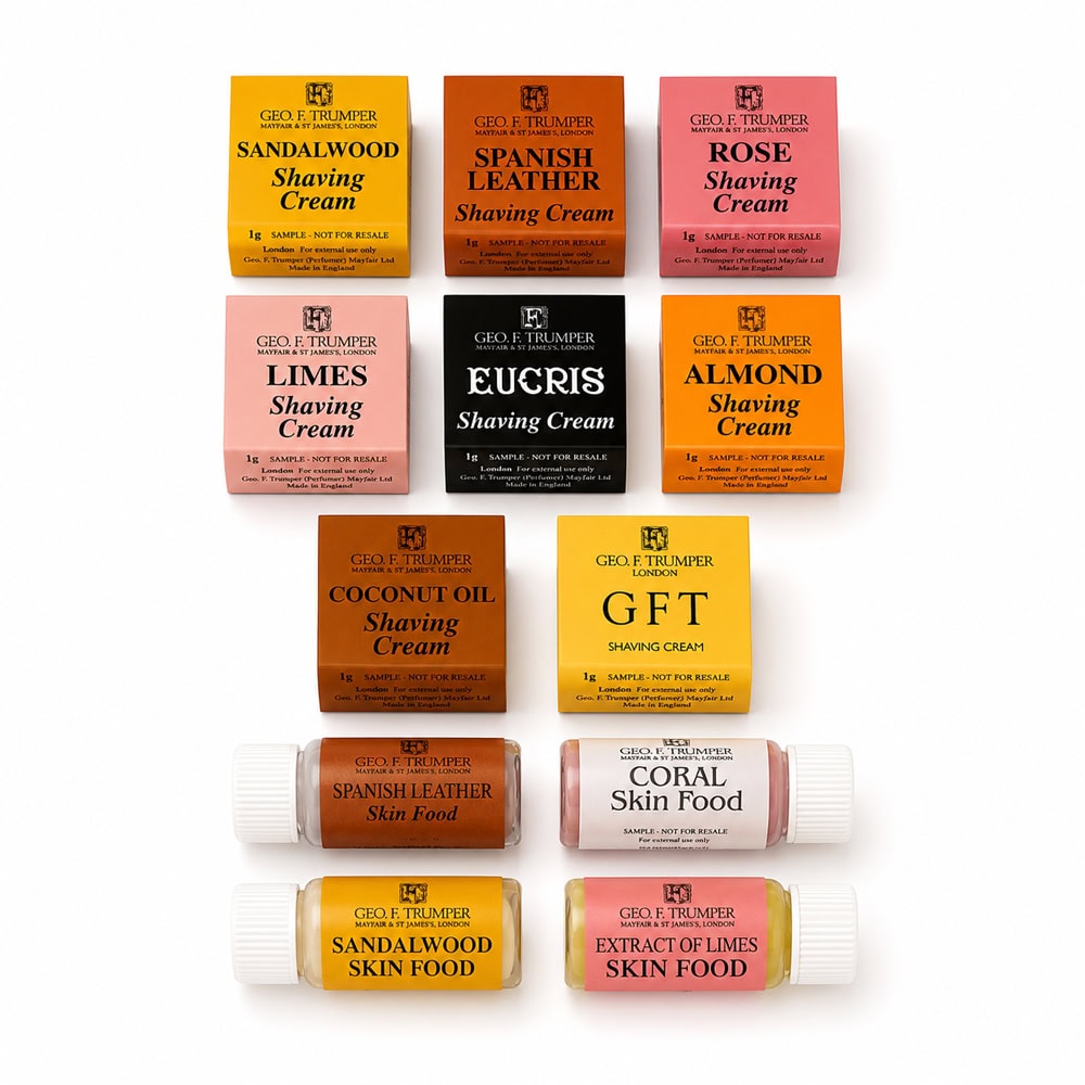 geo-trumper-shaving-sample-pack-8x-rasiercreme-4x-skin-food-proben image 1