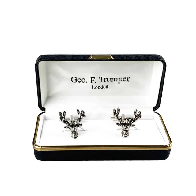 geo-trumper-stag-head-manschettenkn-pfe-silber image 1