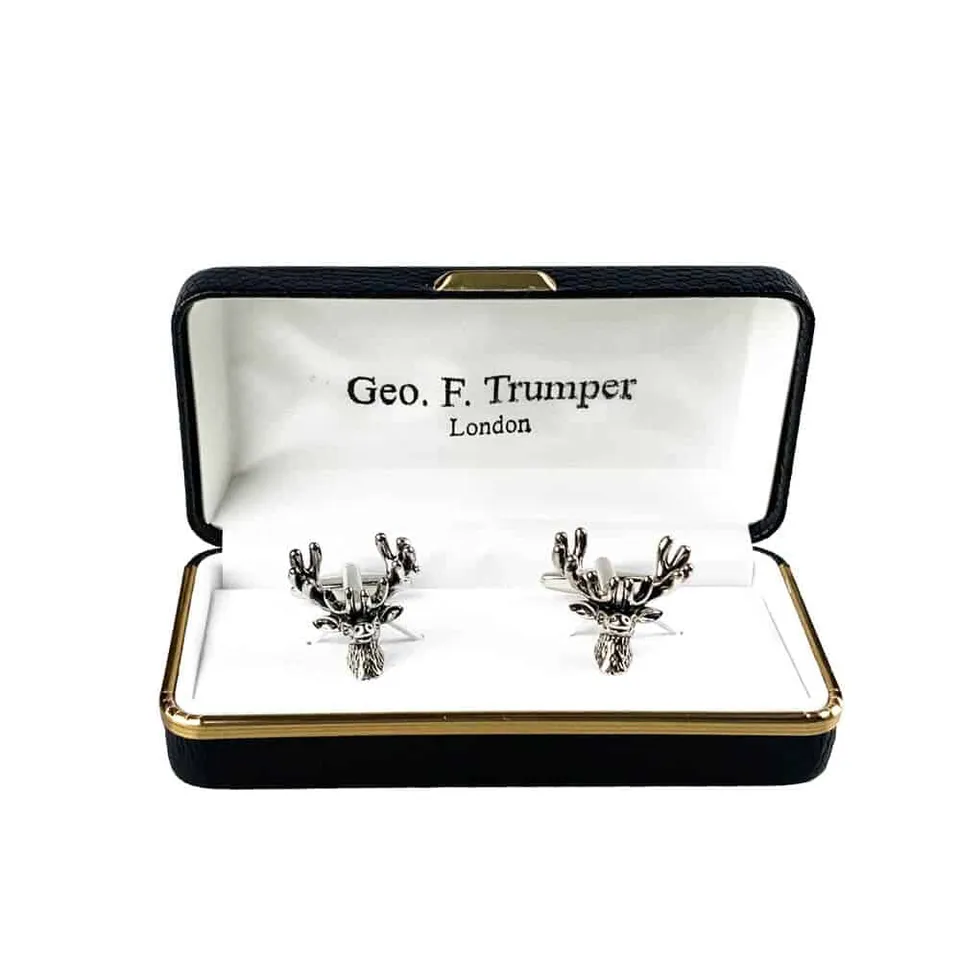 geo-trumper-stag-head-manschettenkn-pfe-silber image 1