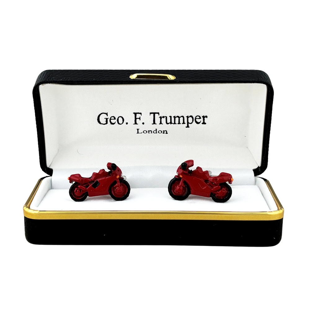 geo-trumper-rote-motorrad-manschettenkn-pfe image 1