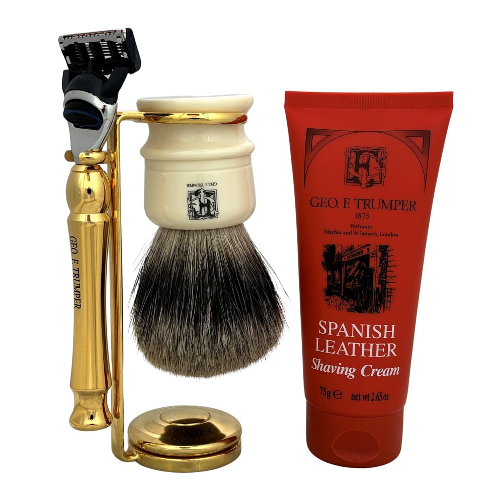 geo-trumper-set-4-rasier-set-gold-mit-cb3-best-badger-pinsel image 1