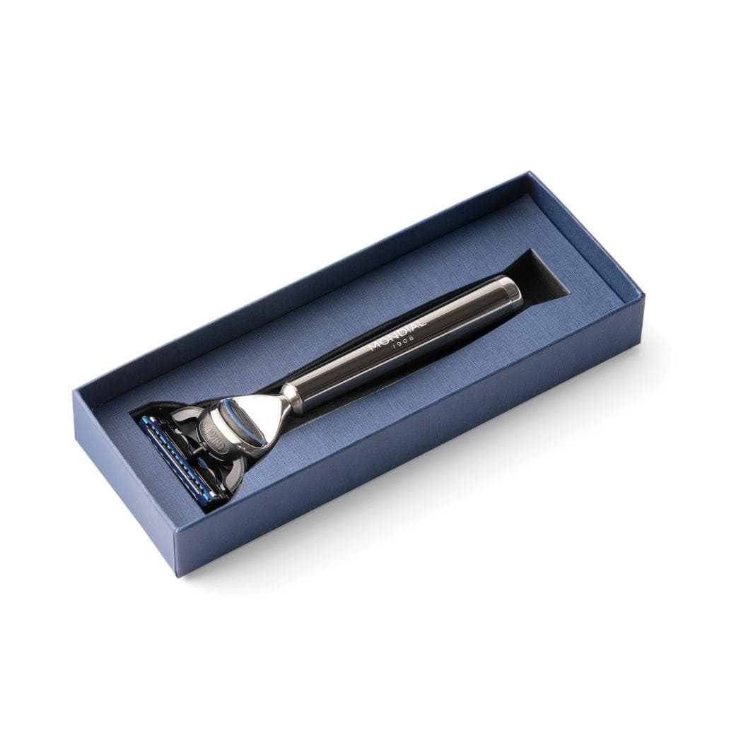 mondial-vespucci-systemrasierer-ruthenium-metall-griff image 2