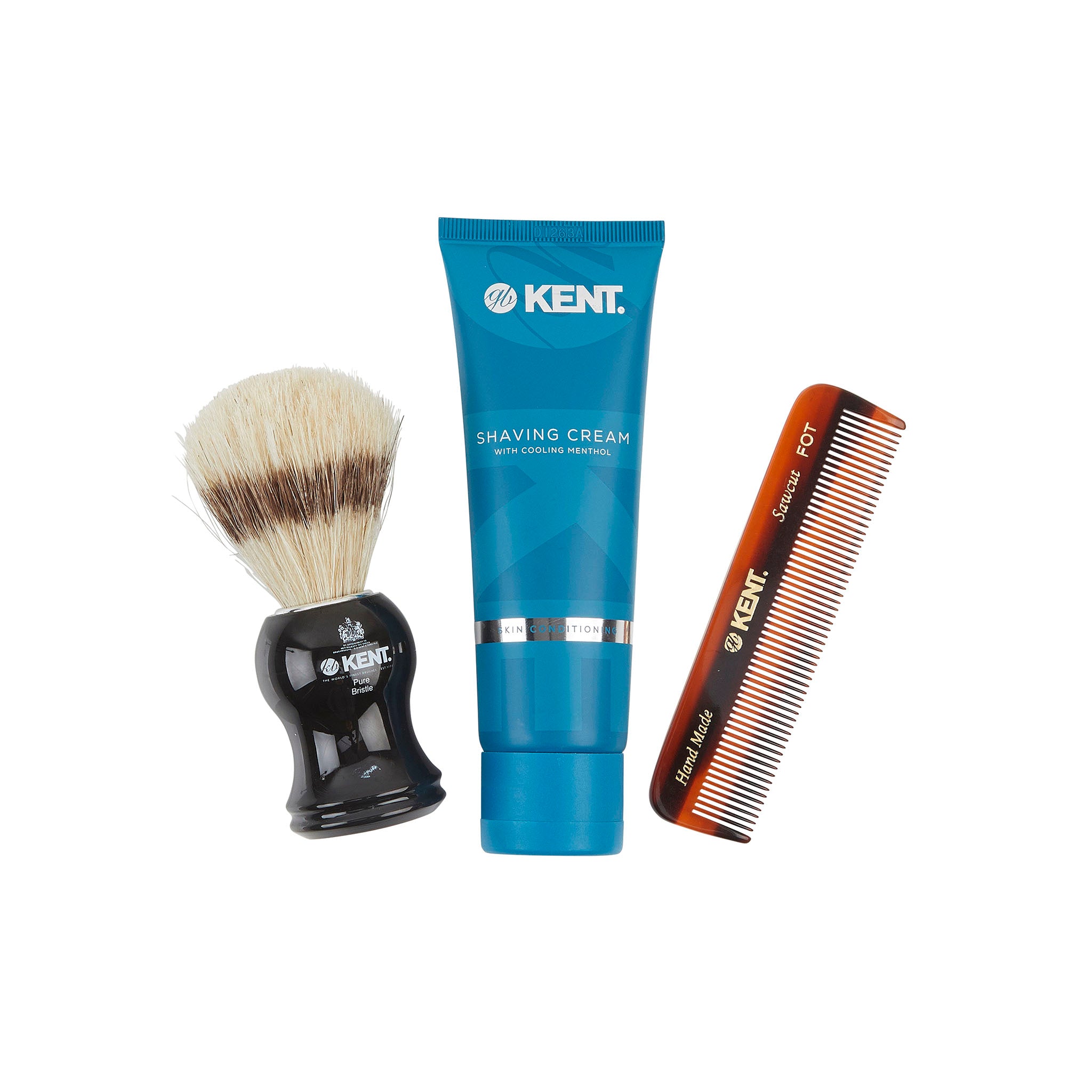 kent-gift-set-shave-rasierset-mit-pinsel-creme-kamm-und-tasche image 2