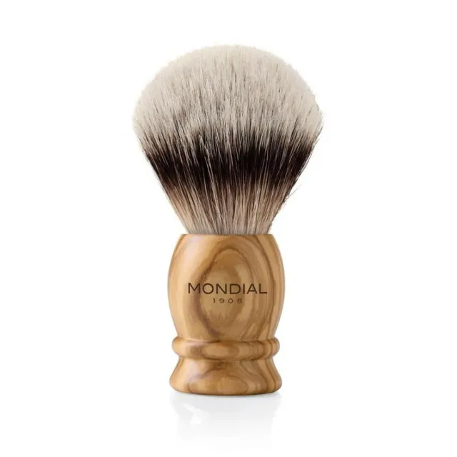 mondial-luxury-olivenholz-rasierpinsel-mit-high-mountain-badger image 1