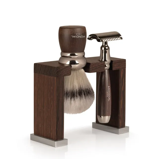 mondial-prestige-weng-holz-rasierset-mit-super-badger-pinsel-rasierhobel image 1