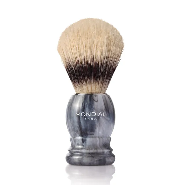 mondial-boston-rasierpinsel-bleached-boar-grau-marmor image 1