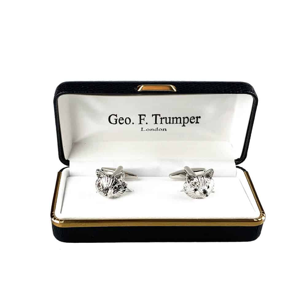 geo-f-trumper-manschettenkn-pfe-fuchs-kopf-silber image 1