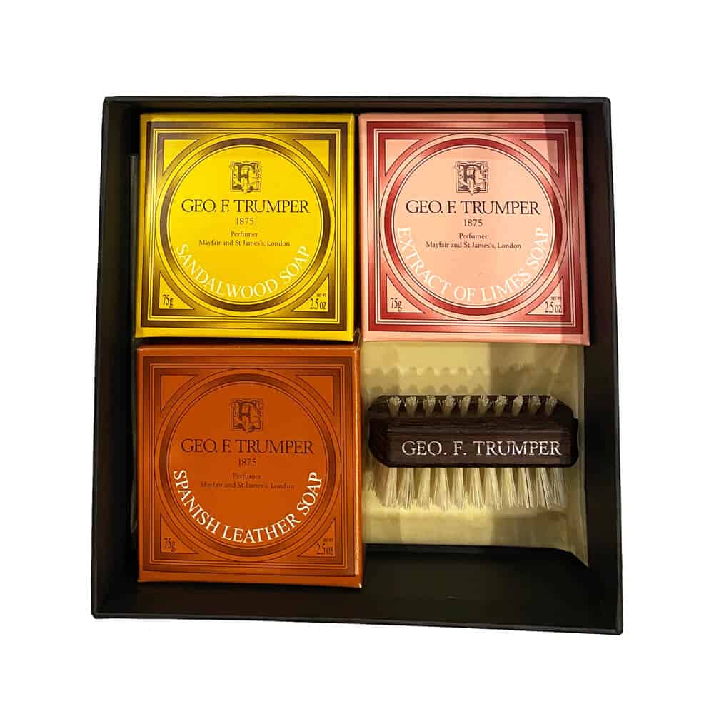 geo-trumper-hand-care-set-handseifen-trio-mit-nagelb-rste-in-geschenkbox image 1