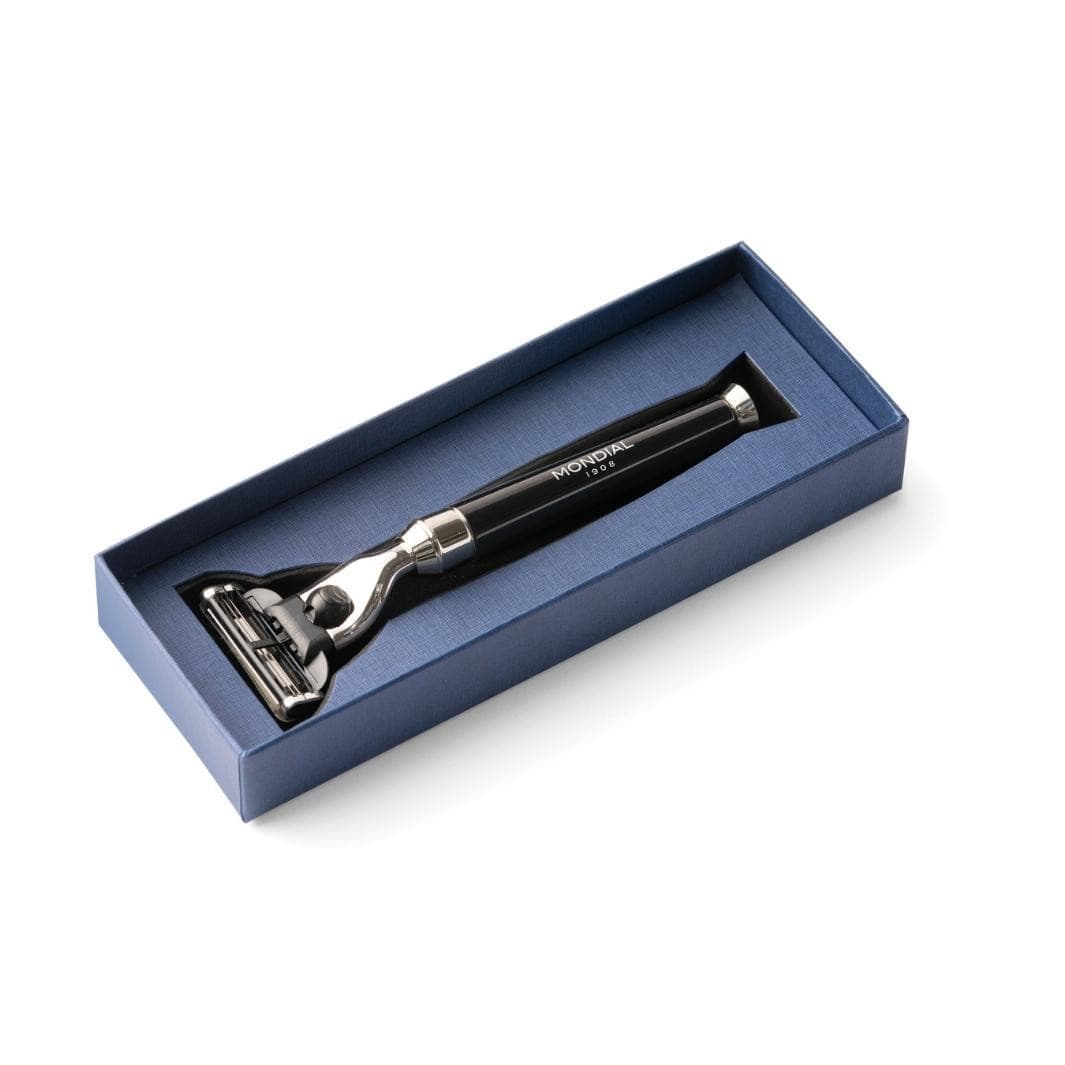 mondial-premium-systemrasierer-griff-schwarzes-resin-chrom-fusion-mach3 image 4