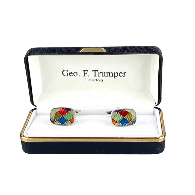 geo-trumper-rectangle-harlequin-cufflinks-manschettenkn-pfe-bunt image 1
