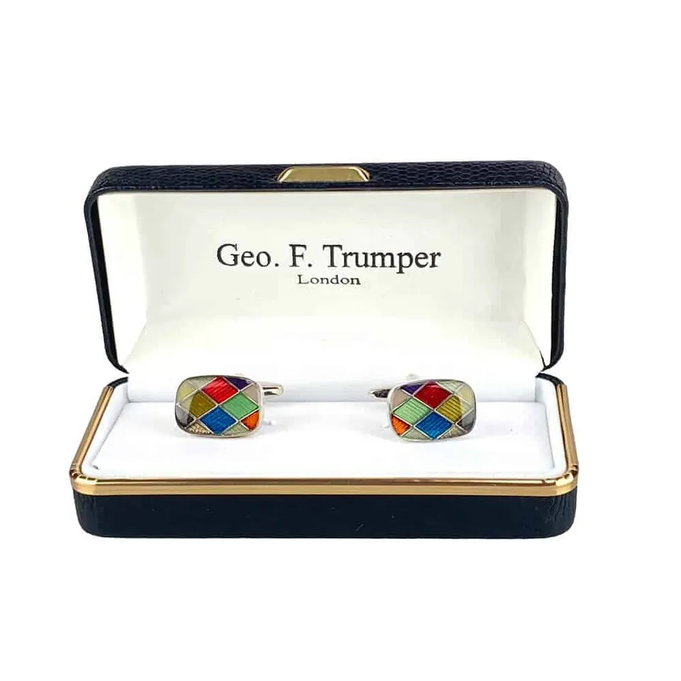 geo-trumper-rectangle-harlequin-cufflinks-manschettenkn-pfe-bunt image 1