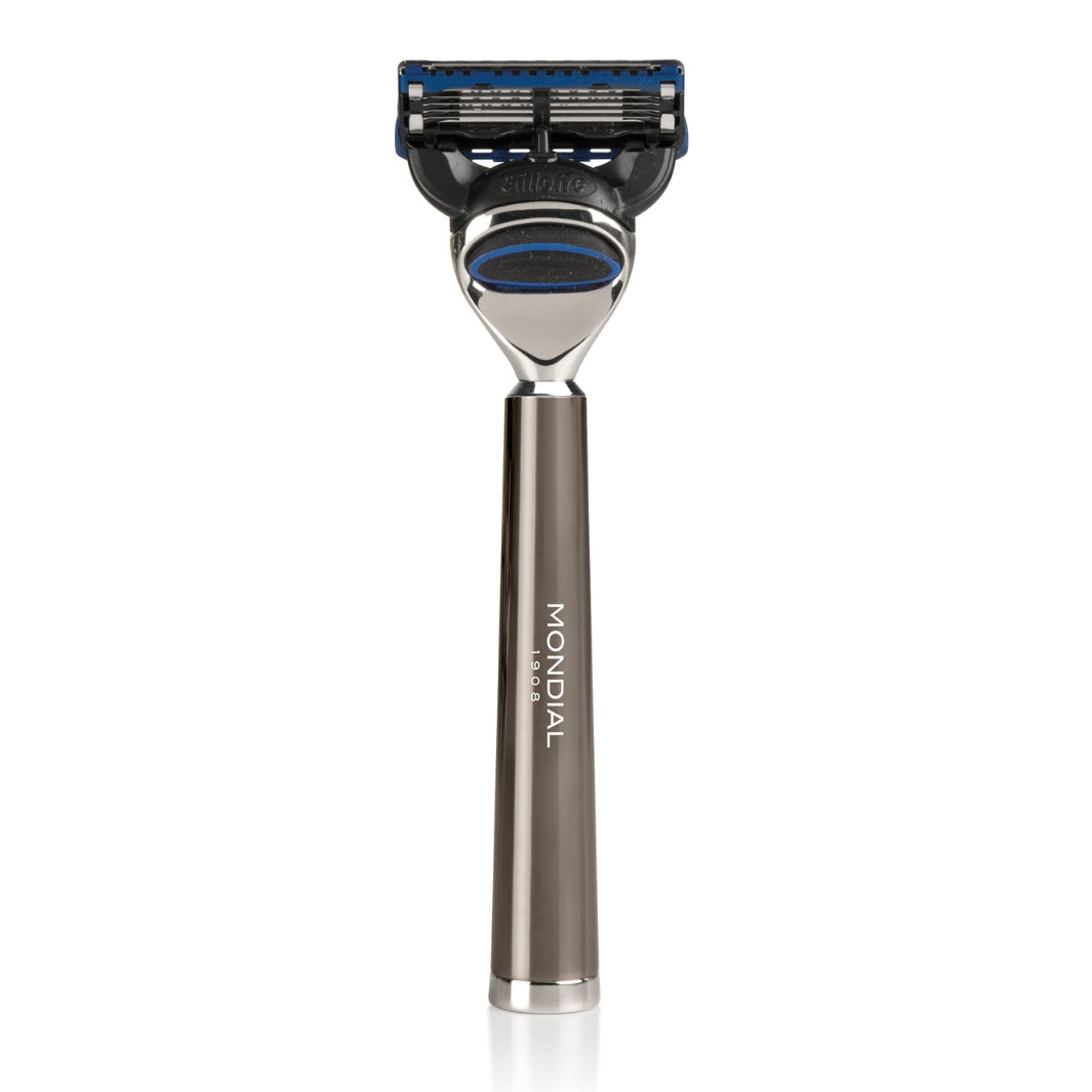 mondial-vespucci-systemrasierer-ruthenium-metall-griff image 1
