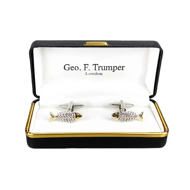 geo-f-trumper-fish-skeleton-manschettenkn-pfe-silber-gold image 1