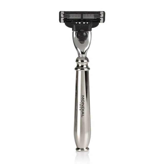 mondial-deluxe-systemrasierer-griff-chrom-metall image 1
