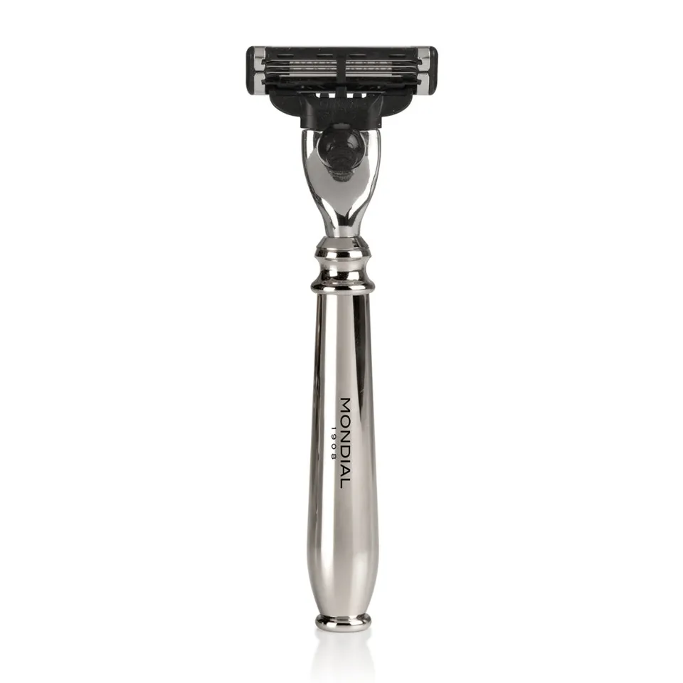 mondial-deluxe-systemrasierer-griff-chrom-metall image 1
