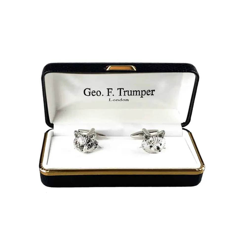 geo-f-trumper-manschettenkn-pfe-fuchs-kopf-silber image 1