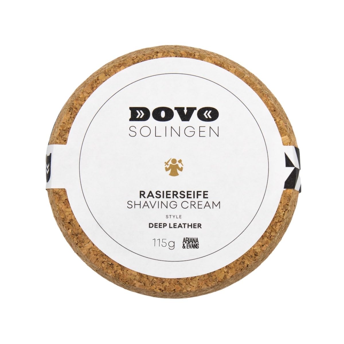 dovo-rasierseife-deep-leather-im-steingut-tiegel-mit-naturkork-deckel image 3