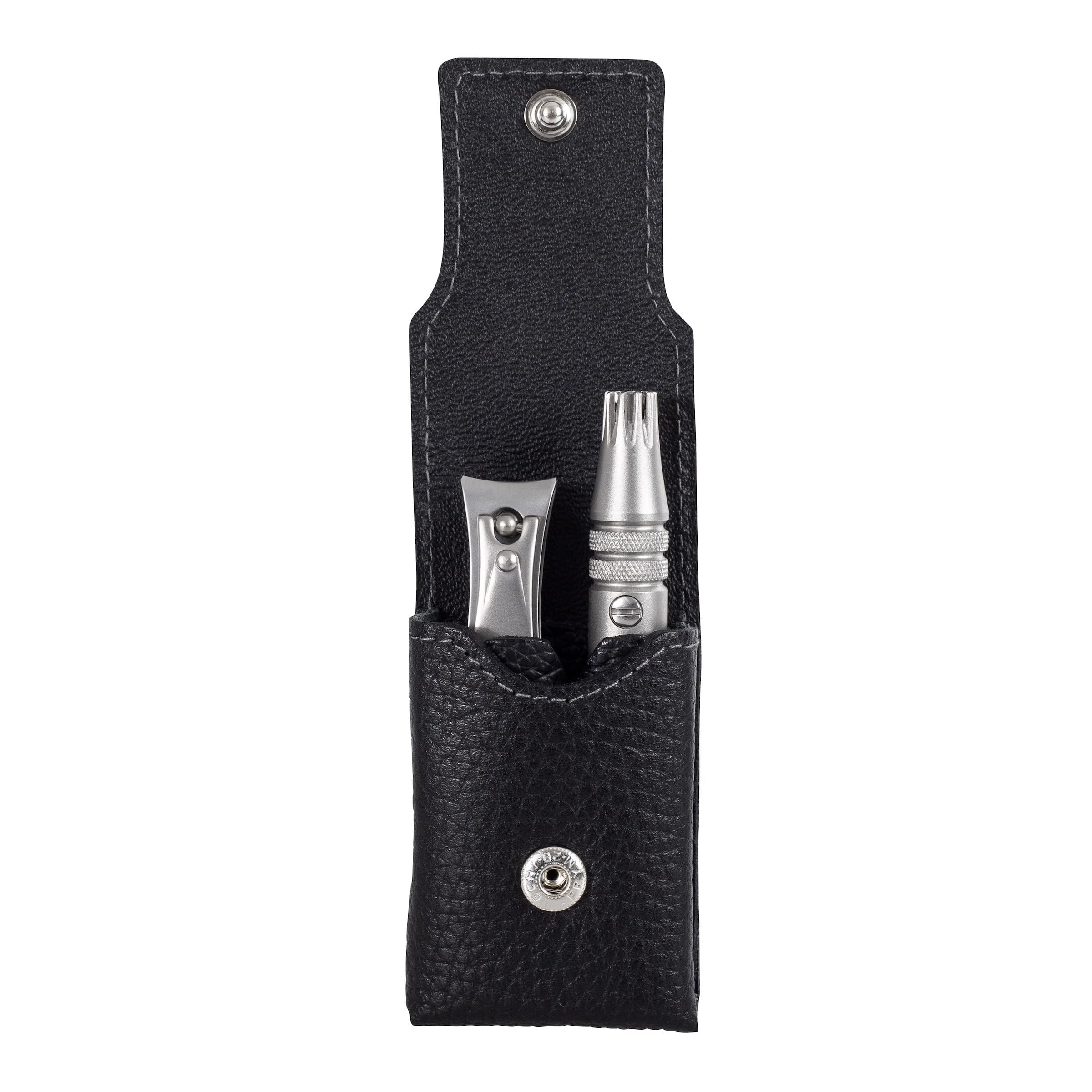 dovo-set-1-pflegeset-nagelknipser-klipette-im-lederetui image 1