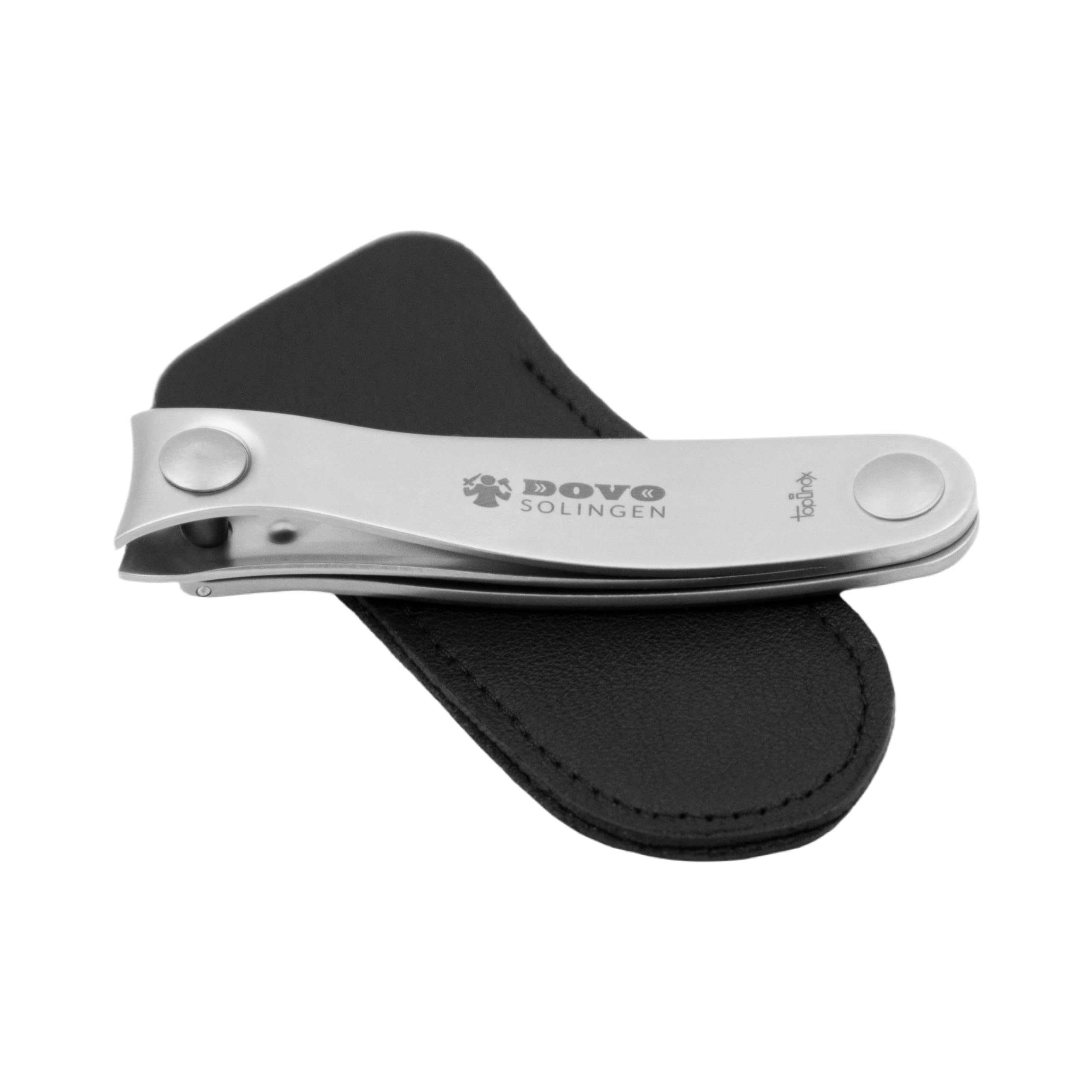 dovo-nagelknipser-504-gro-edelstahl-mit-schwarzer-lederstulpe image 2