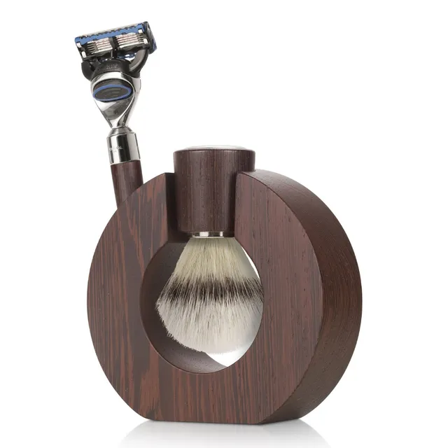 mondial-1908-sphaera-rasierset-weng-holz-silvertip-pinsel-fusion-rasierer image 1