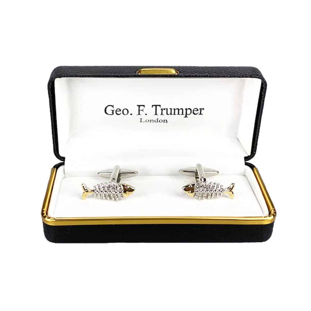 geo-f-trumper-fish-skeleton-manschettenkn-pfe-silber-gold image 1