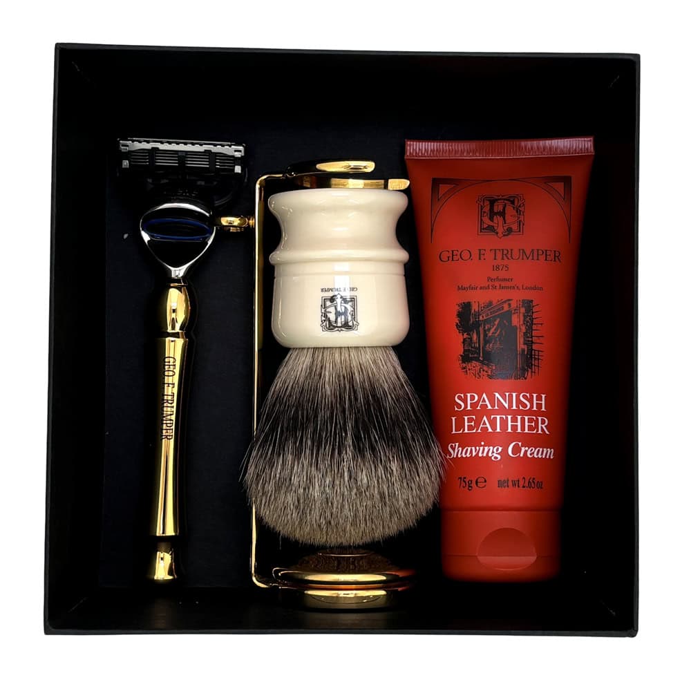 geo-trumper-set-4-rasier-set-gold-mit-cb3-best-badger-pinsel image 2