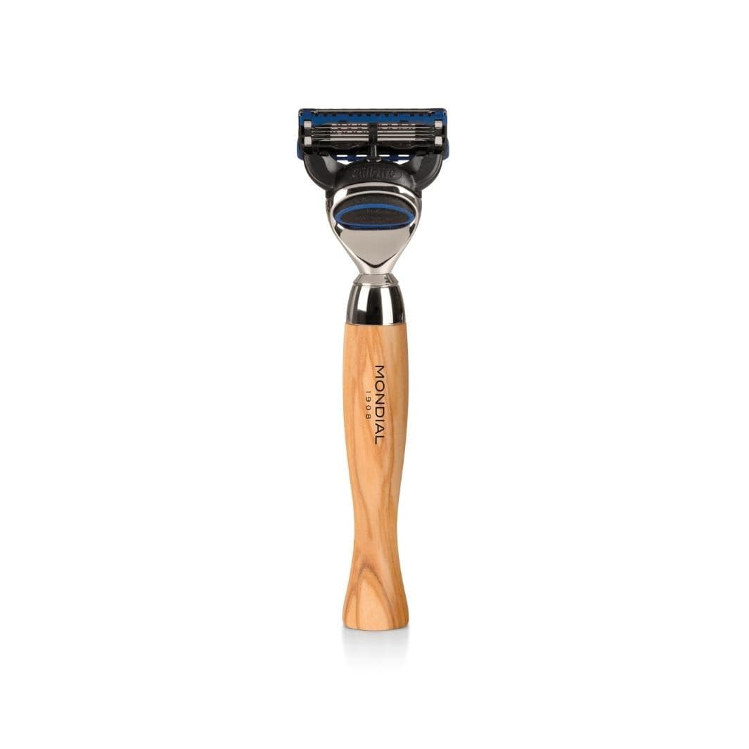 mondial-heritage-rasierset-olive-4-tlg-super-badger-fusion-mach3-st-nder-schale image 2