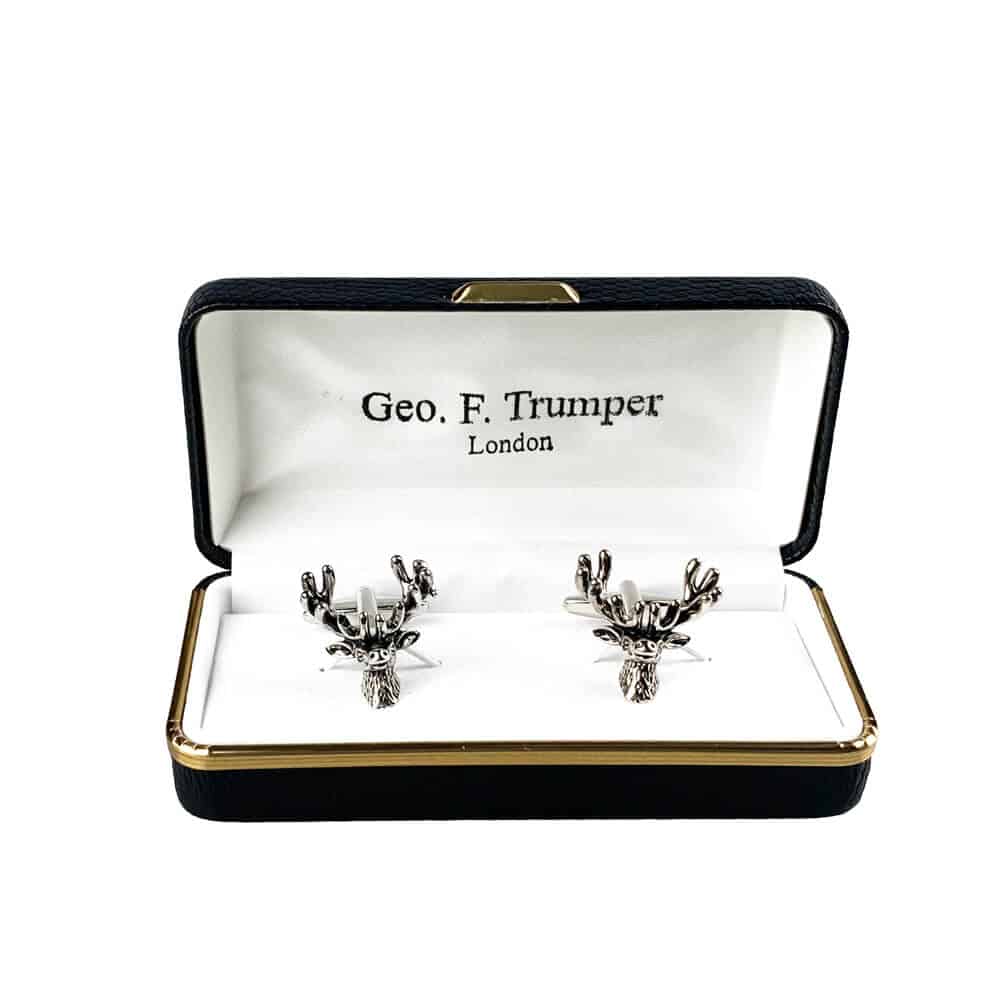 geo-trumper-stag-head-manschettenkn-pfe-silber image 1