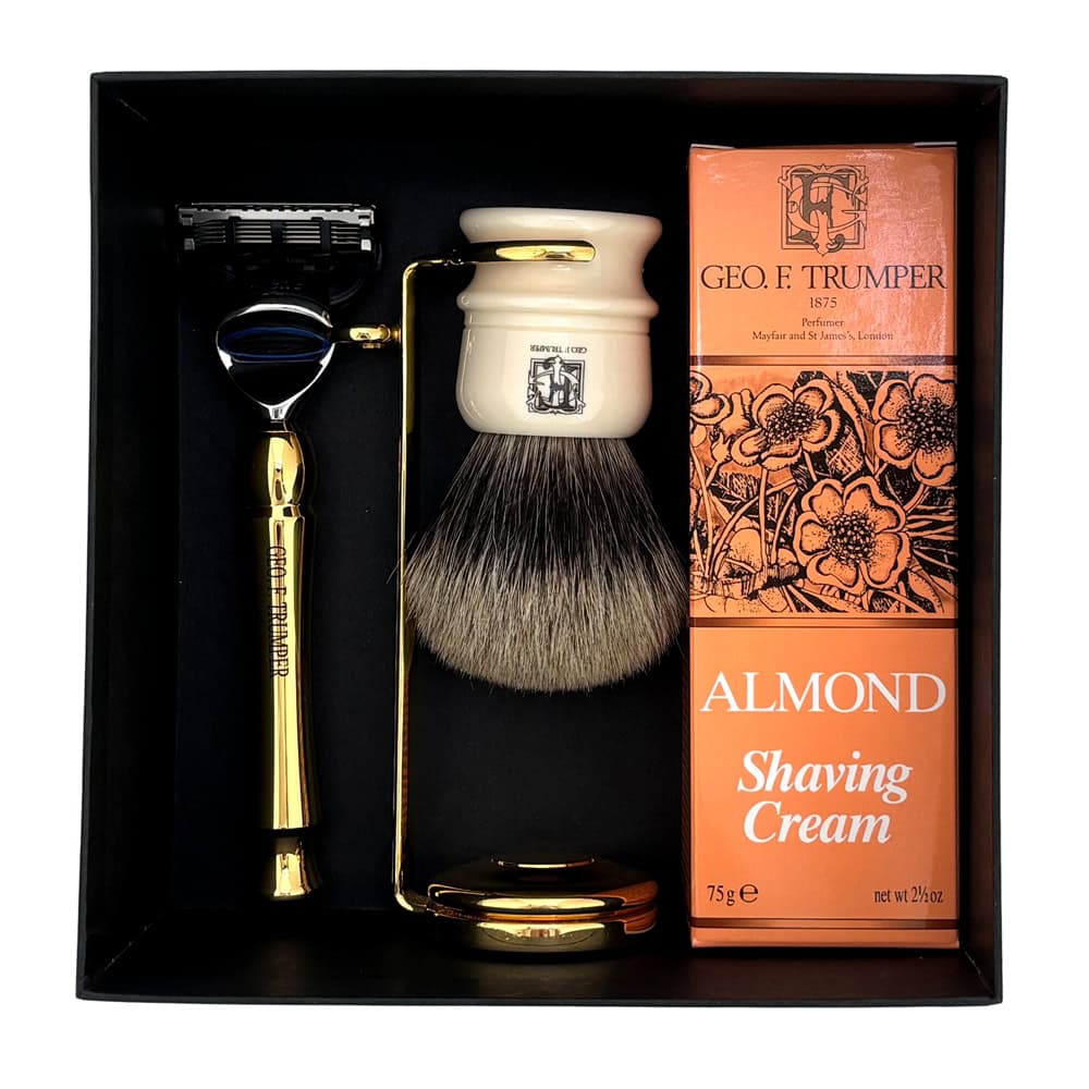 geo-trumper-set-9-rasier-set-gold-mit-cb2-best-badger-pinsel image 2