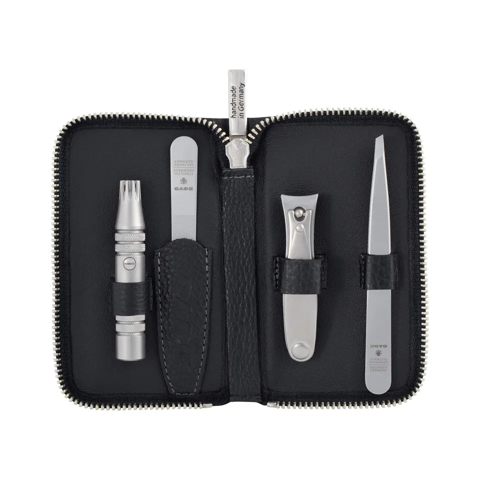 dovo-set-4-pflegeset-nagelschere-klipette-pinzette-feile image 1