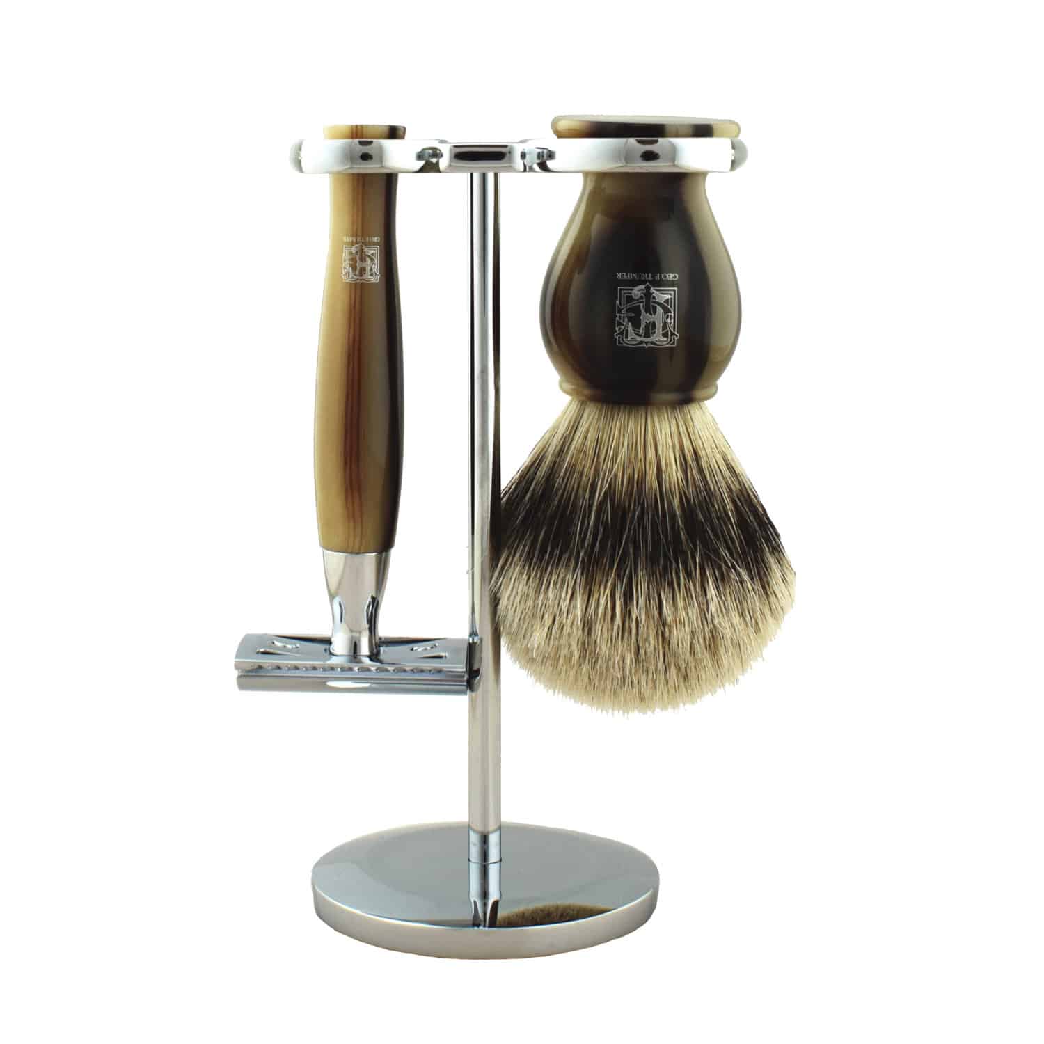 geo-trumper-simulated-horn-pb-rasier-set-st-nder-pinsel-rasierer image 2