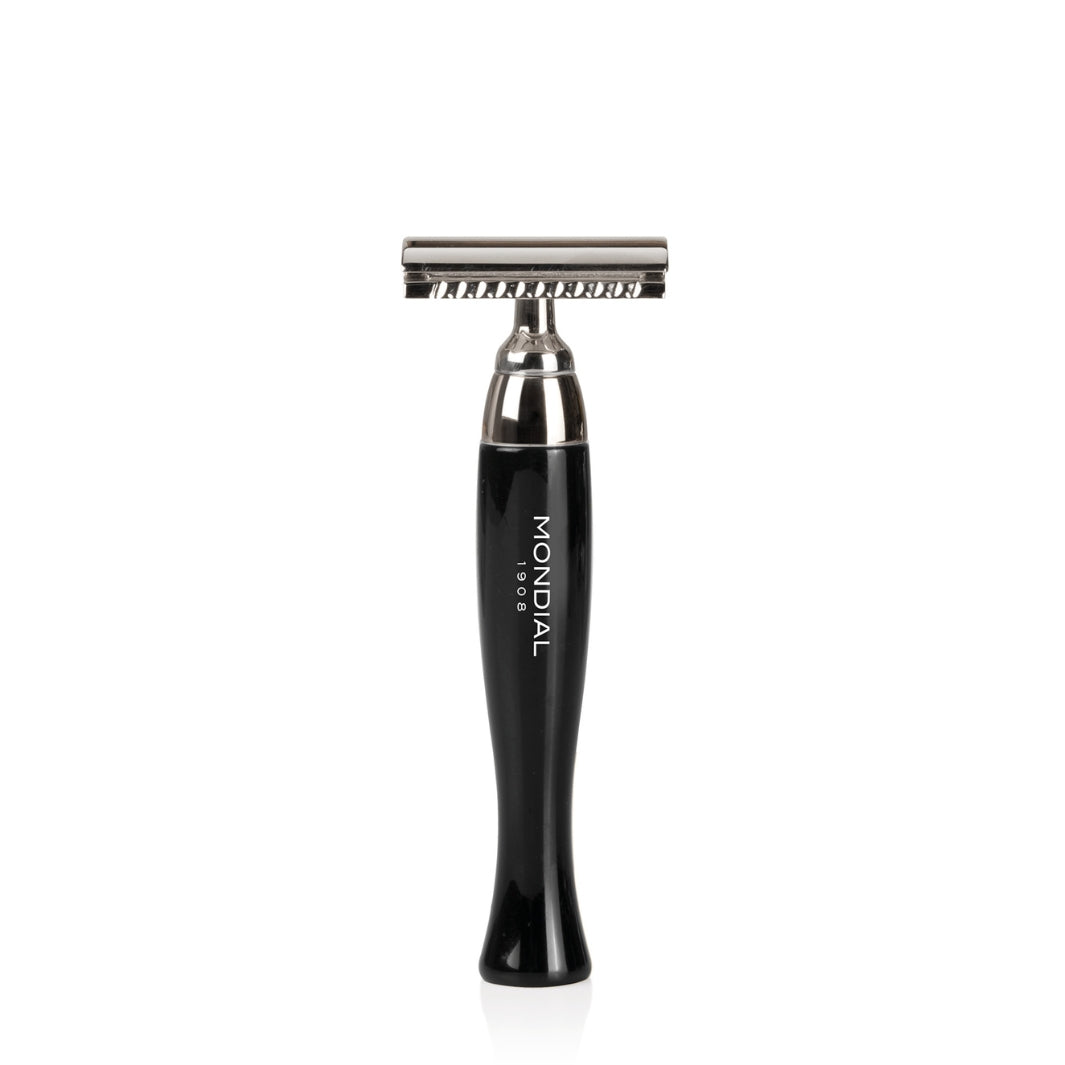 mondial-1908-heritage-rasierhobel-double-edge-griff-schwarz-resin image 1